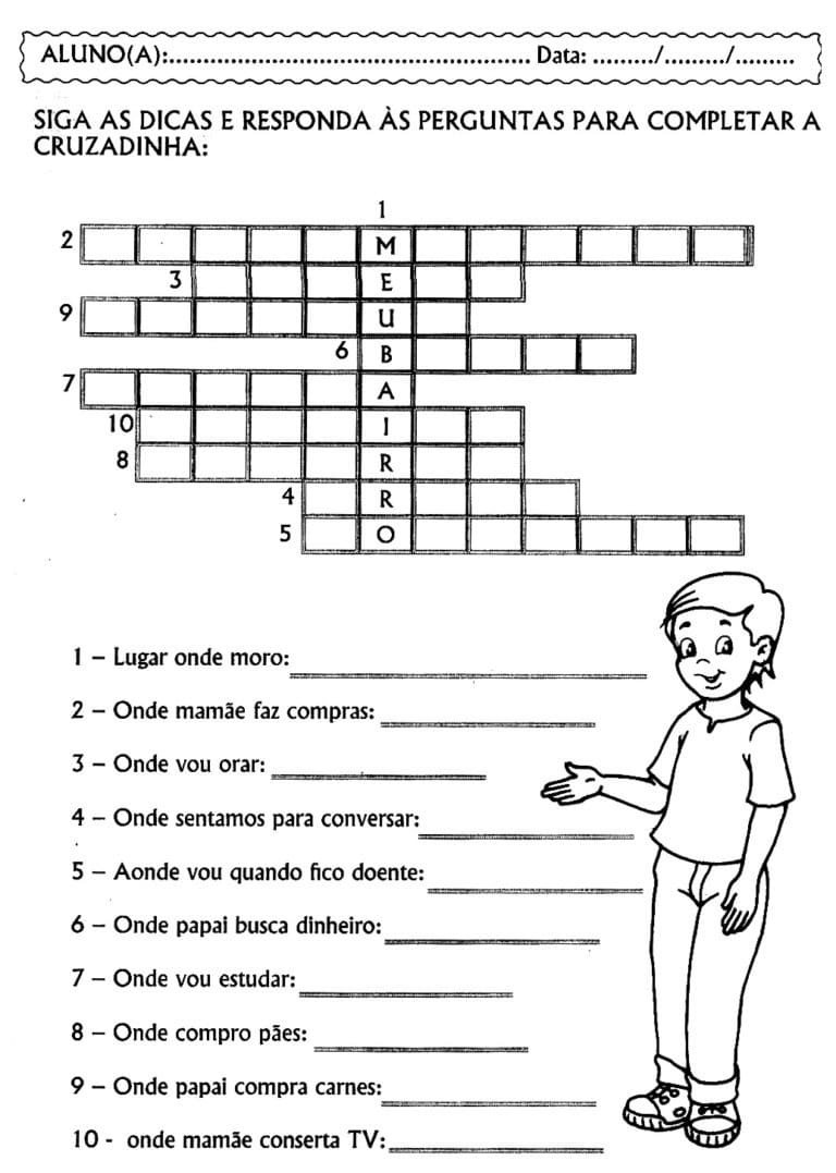 Atividades Sobre Bairro Para Ano Geografia