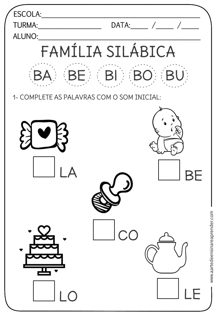 Atividades A Fam Lia Sil Bica Do B Ba Be Bi Bo Bu The Best Porn Website