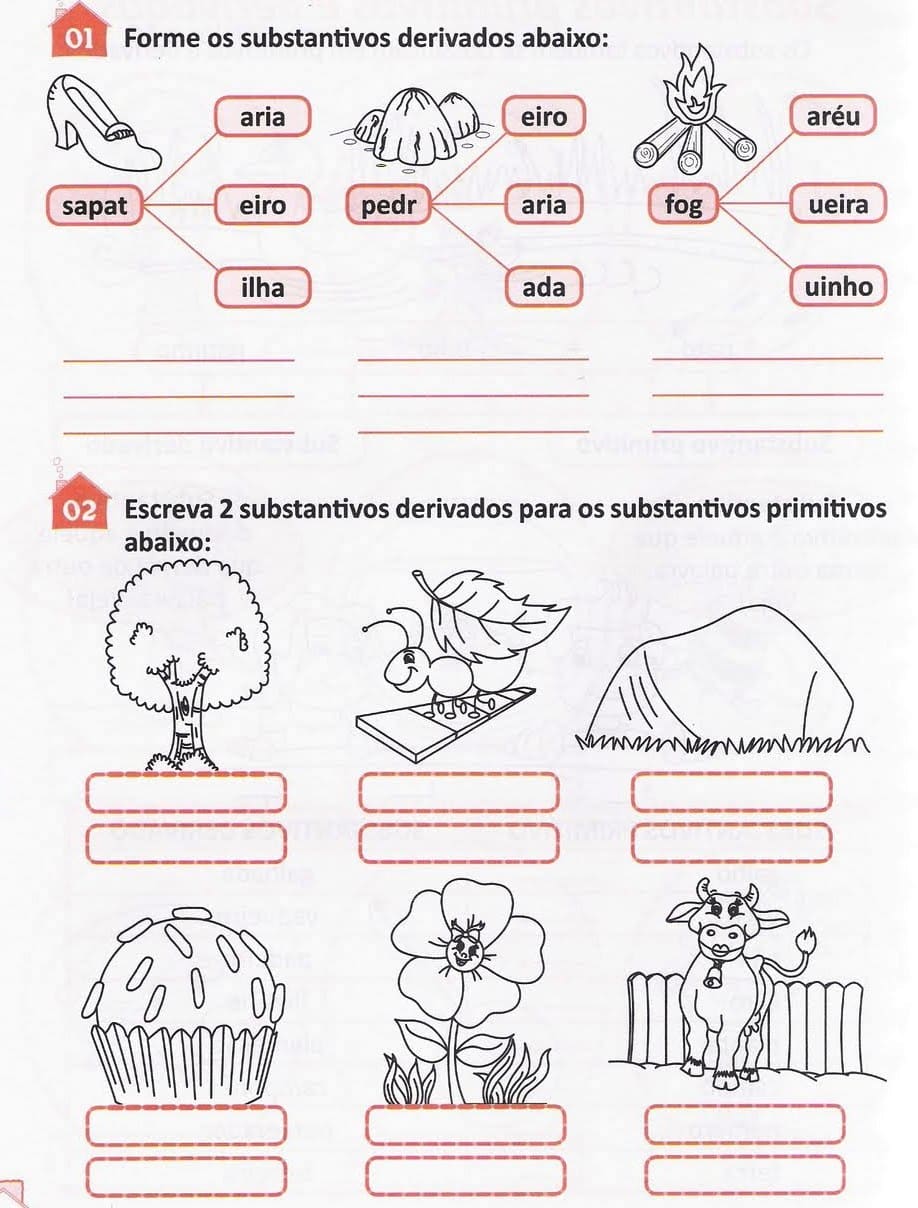 Substantivos: exercícios diversos