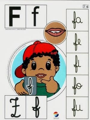 Alfabeto colorido f