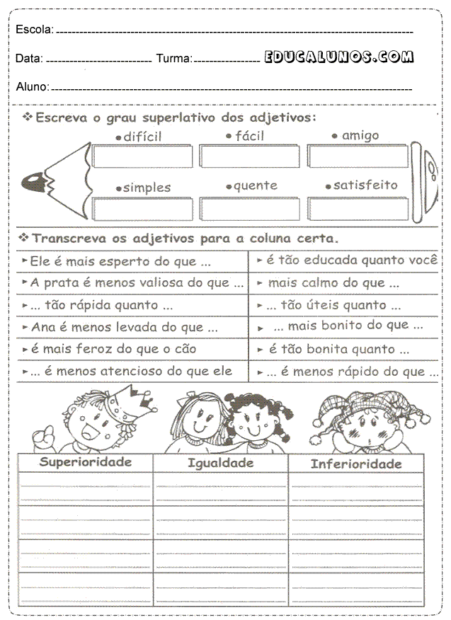 Atividades de portugues 5 ano ensino fundamental