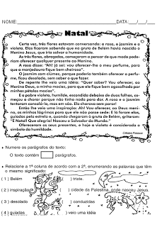 Natal Produção de Texto Interpretação de Texto Atividades Exercícios papai noel rena trenó imprimir (2)