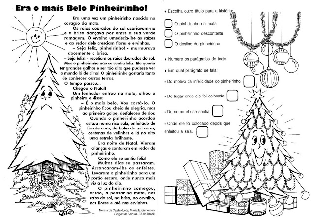 Natal Produção de Texto Interpretação de Texto Atividades Exercícios papai noel rena trenó imprimir (28)
