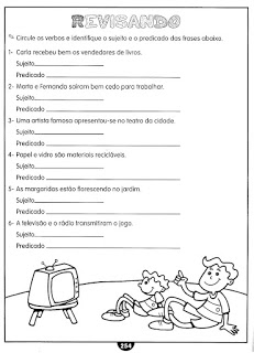 Sujeito Predicado Atividades Ling Portuguesa Imprimir  (6)