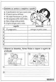 Sujeito Predicado Atividades Ling Portuguesa Imprimir  (8) (1)