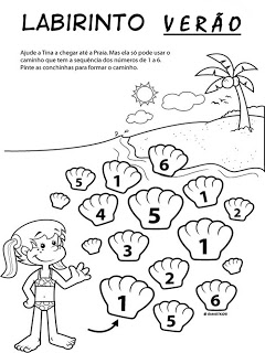 Desenhos sobre verão para colorir - Atividades Pedagógicas