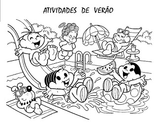 Desenhos sobre verão para colorir - Atividades Pedagógicas