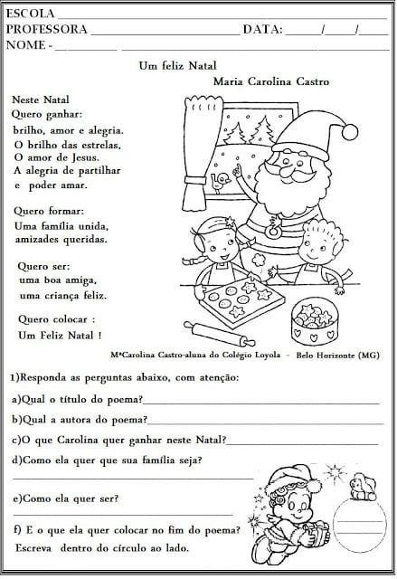 Atividades de Natal: Textos com interpretação! - Atividades Pedagógicas
