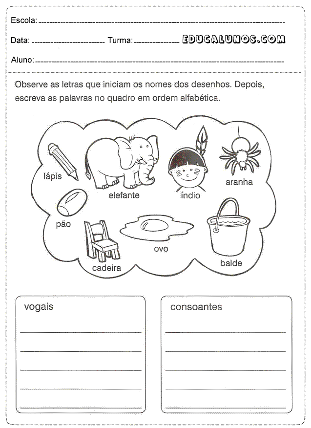 Português 1° ano ensinos fundamental