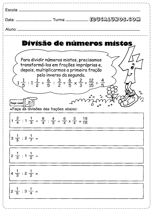 Atividades de Matemática 5° Ano para Imprimir