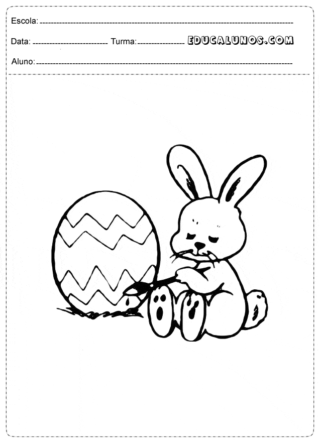 Desenhos para colorir de desenho de uma galinha da páscoa para colorir  