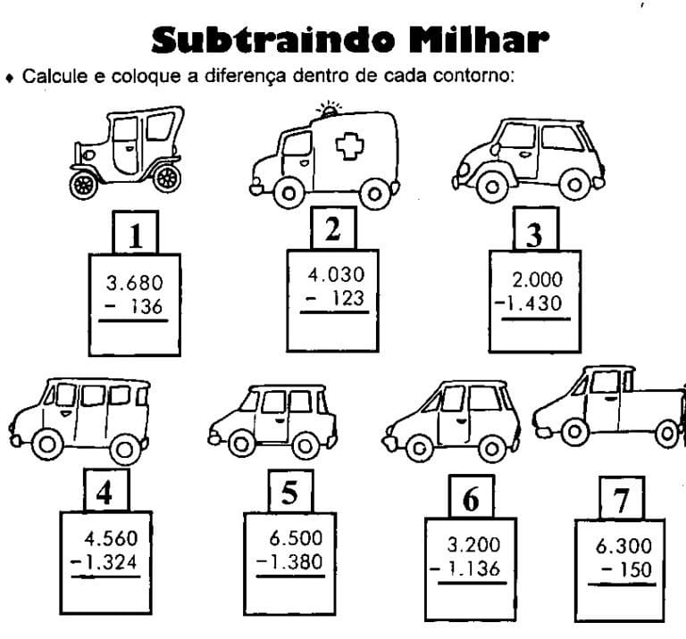 Atividades com centena, dezena e da