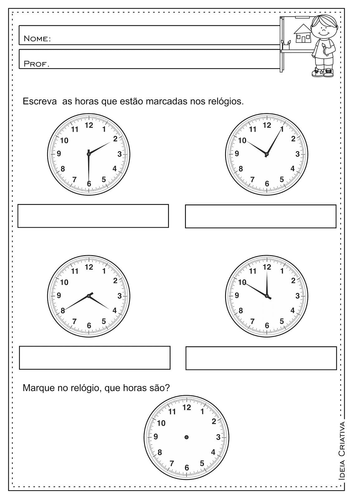 ATIVIDADES COM HORAS E MINUTOS  Atividades de matemática divertidas,  Atividades de gramática, Atividades