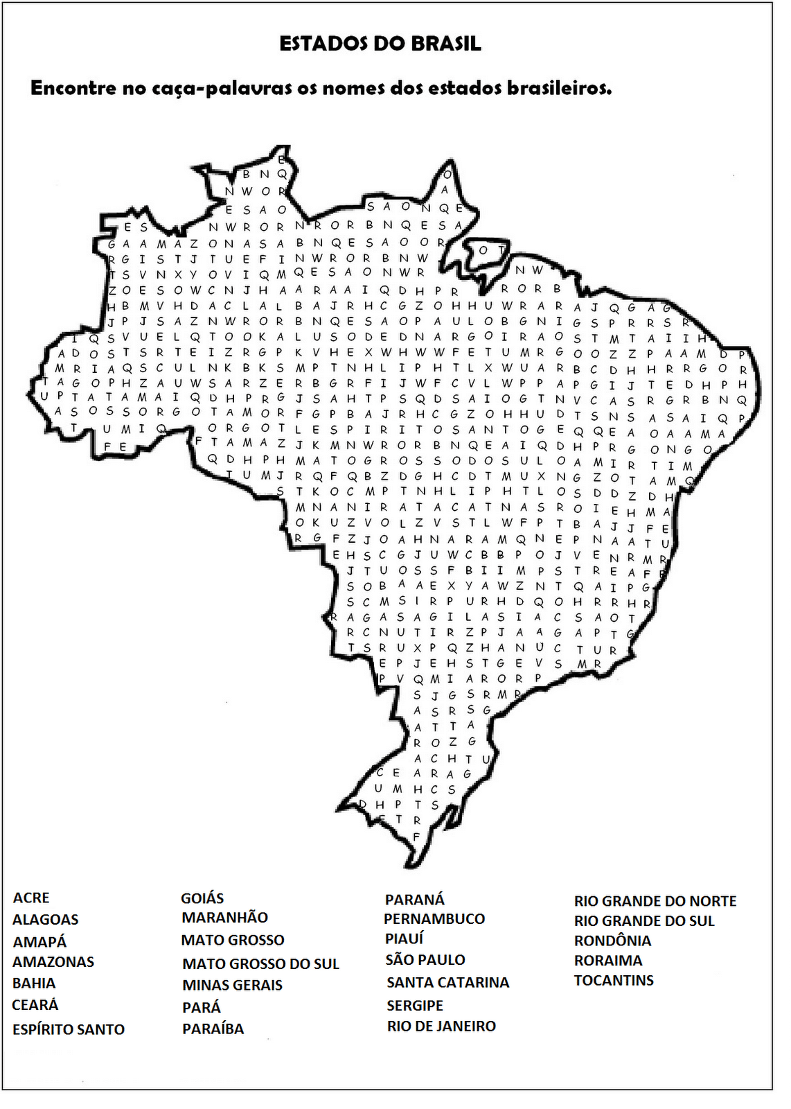 Atividade De Caça Palavras 5 Ano - Clickandgo