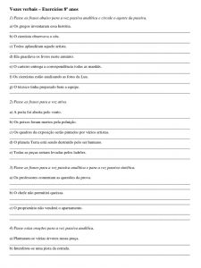 DICAS DE ATIVIDADES SOBRE VOZES VERBAIS