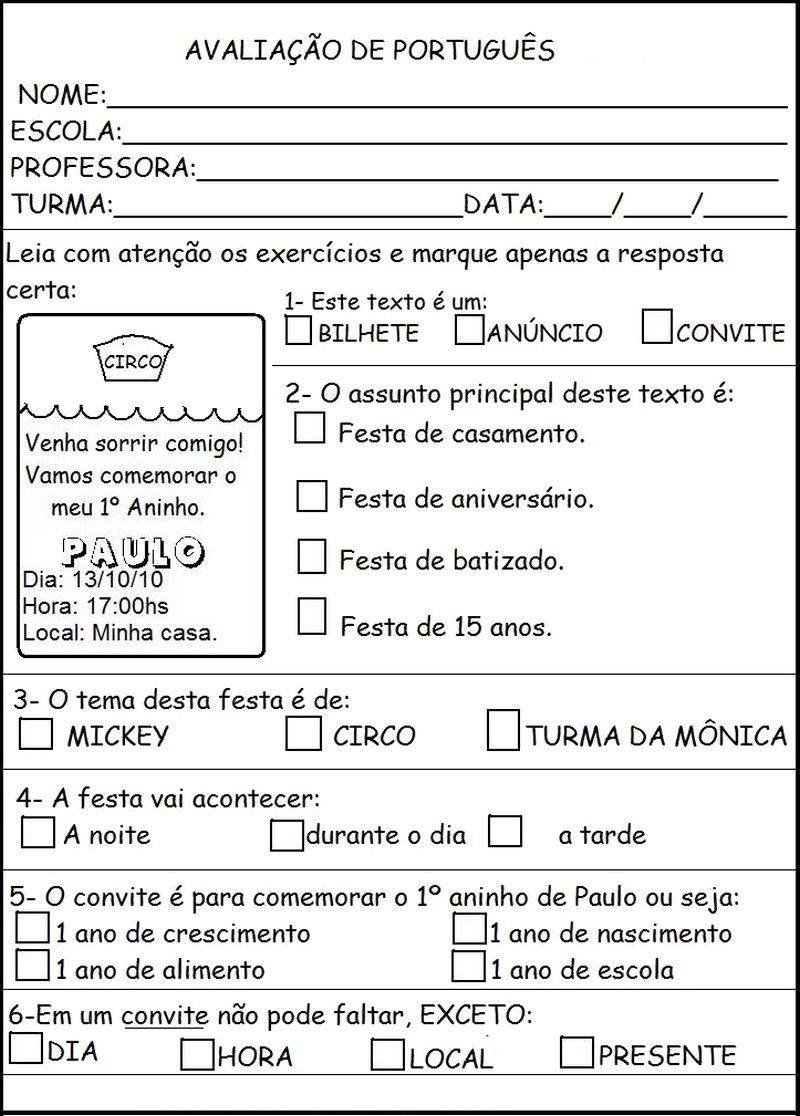 Atividades Sobre os Meses do Ano Em Português