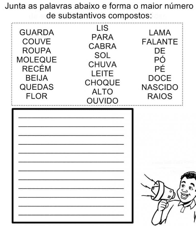 Atividades Com Substantivos Simples e Composto
