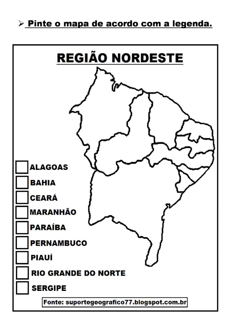 ATIVIDADES SOBRE A REGIÃO NORDESTE - Atividades Pedagógicas