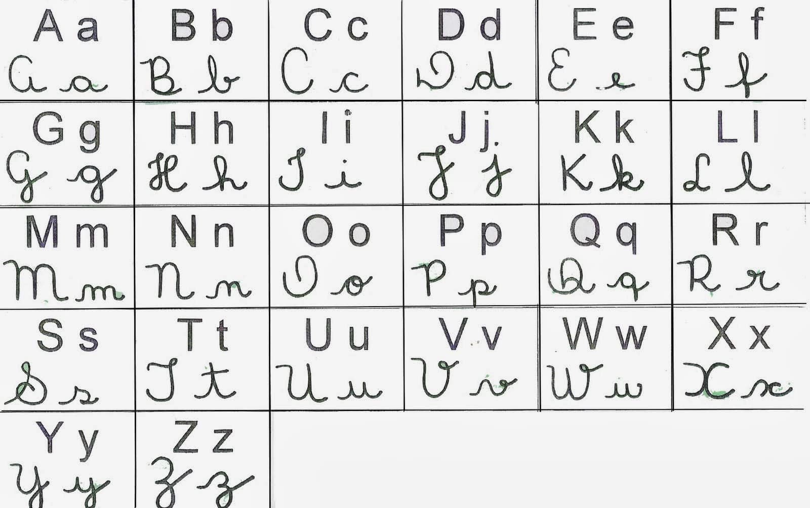 Alfabeto Completo Letra Cursiva Para Imprimiralfabeto Completo Letra 0587
