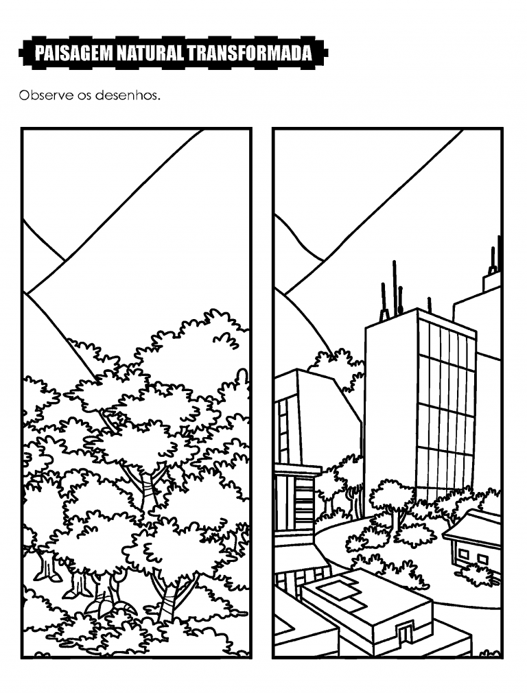 Avaliações de Geografia sobre Paisagens Atividades Pedagógicas