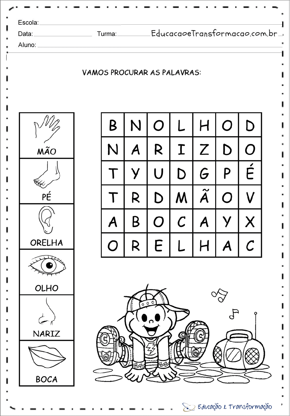 Caça palavras, cruzadas educativas e histórias: Ciências - Nosso