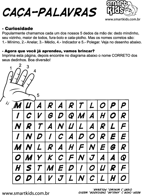 Partes Do Corpo Humano - Imprimir Caça Palavras, PDF, Órgão (anatomia)