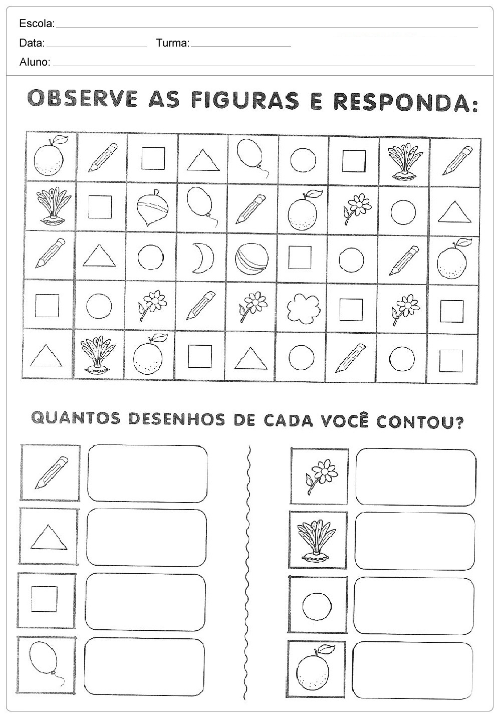 Atividade De Matemática 1º Ano Números E Quantidades 6082