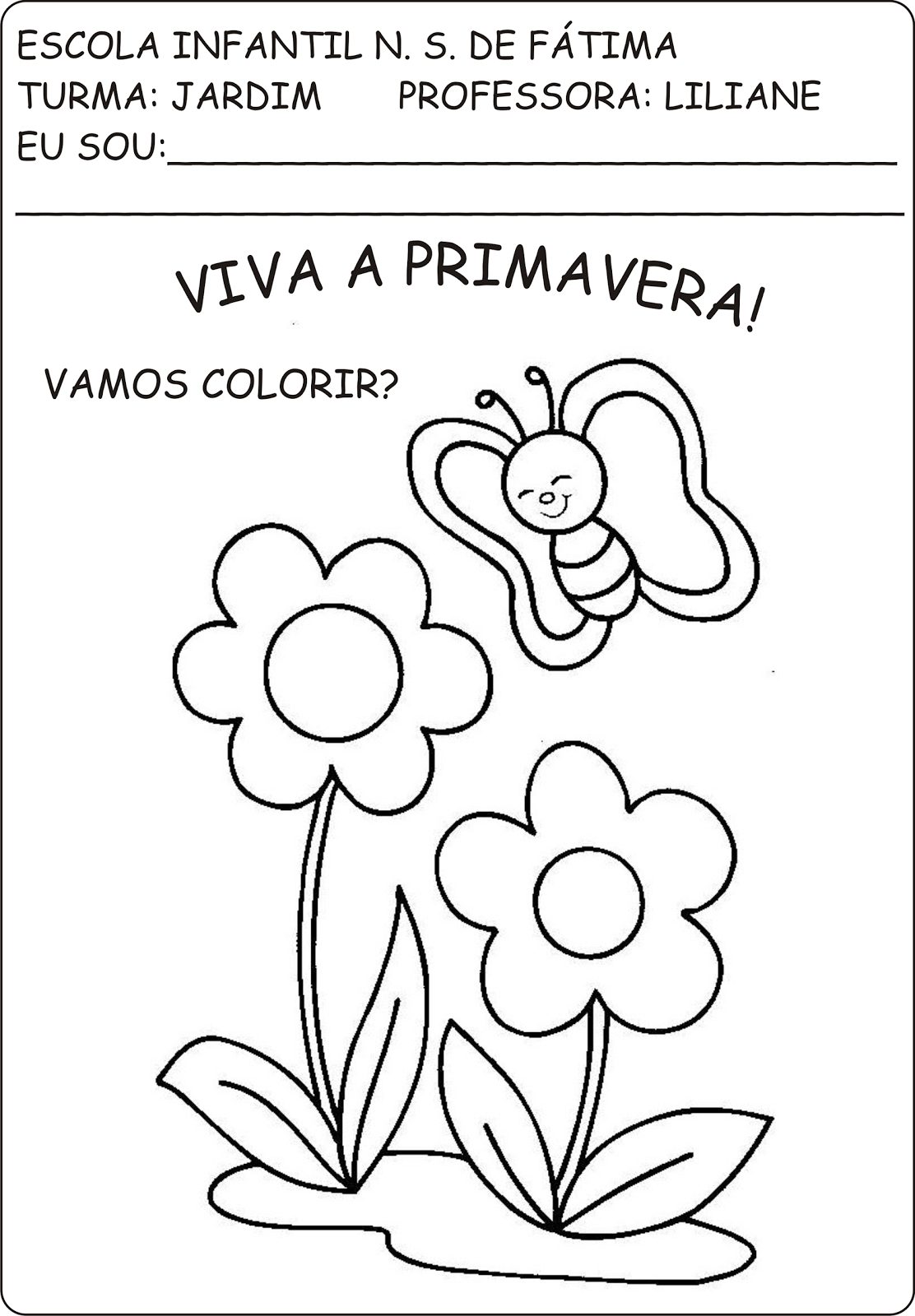 A Arte De Educar Atividade Primavera